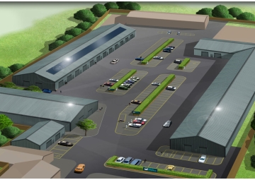 Aeriel view of a property site